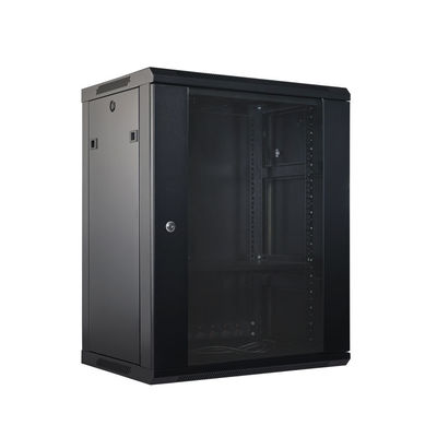 15U 19" 600*450/600 WS4 Wall Mount Network Cabinet Static loading 100kg with glass door