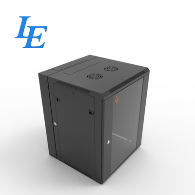 6U 9U 12U 15U 18U RAL9004 Czarny Swing Out Dwukrotna sekcja ściana montaż szafy serwerowej Rack Obudowa 600 mm Szklane drzwi