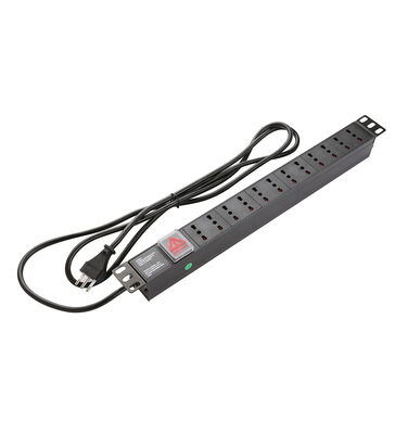 Jednostka dystrybucji energii użytkowanie przemysłowe Italian Socket 1U Height 250V AC CE ROHS Certified Aluminium 8/12 12A/16A