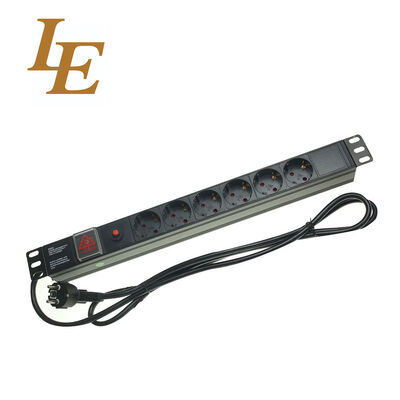 Listwa zasilająca PDU 19 cali 8 gniazd, aluminiowa